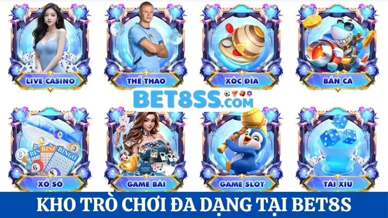 Khám phá kho game cá cược hiện đại và hấp dẫn tại Bet8s